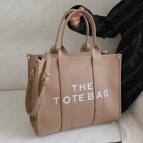 

totes luxury designer bag tote women handbags letter shoulder bags 2022 brands soft pu shopper purses crossbody bags for women clutch 012123