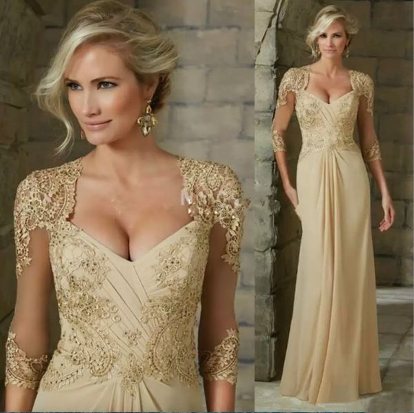 

elegant chiffon mother of the bride dresses lace appliques beads formal evening gowns custom made plus size wedding guest dress167w, Black;red