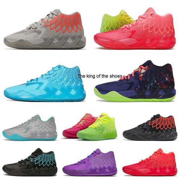 

lamelo balls mb.01 collaboration basketball shoes white silver ufo cat galaxy queen buzz city purple glimmer blue atoll red blast grey fiery, Black