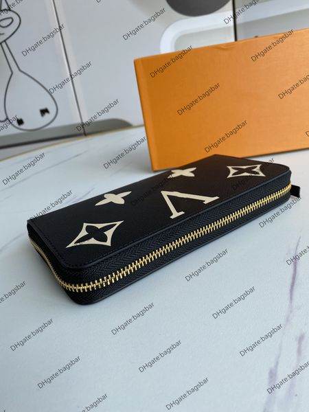 

women wallet card holder zipper wallet stylish way to carry around money cards coins classical men leather purse designer wallets m69794 fas, Red;black