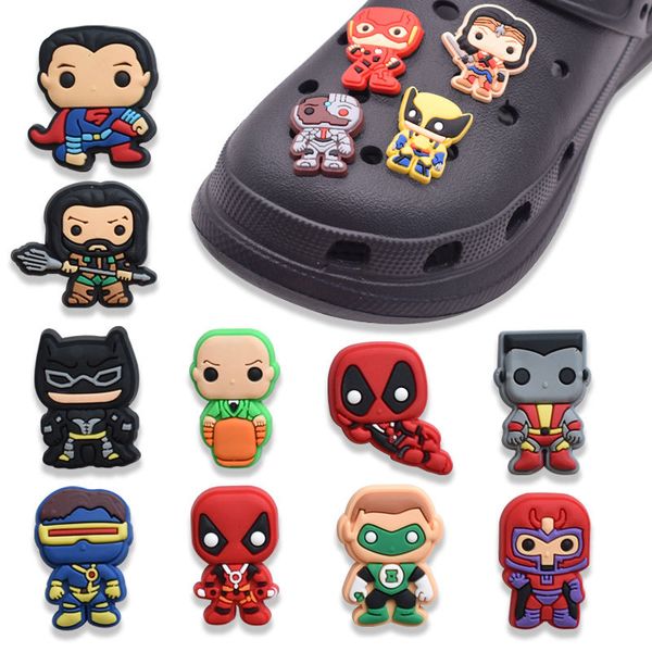 

anime charms wholesale childhood memories boys toys super hero man funny gift cartoon charms shoe accessories pvc decoration buckle soft, Blue