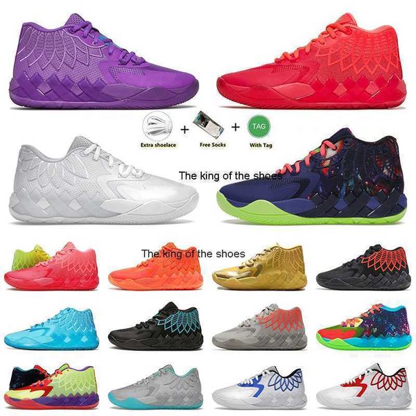 

wholesale 2022 lamelo ball basketball shoes mb.01 not from here black red blast iridescent dreams unc queen city galaxy be you rick and