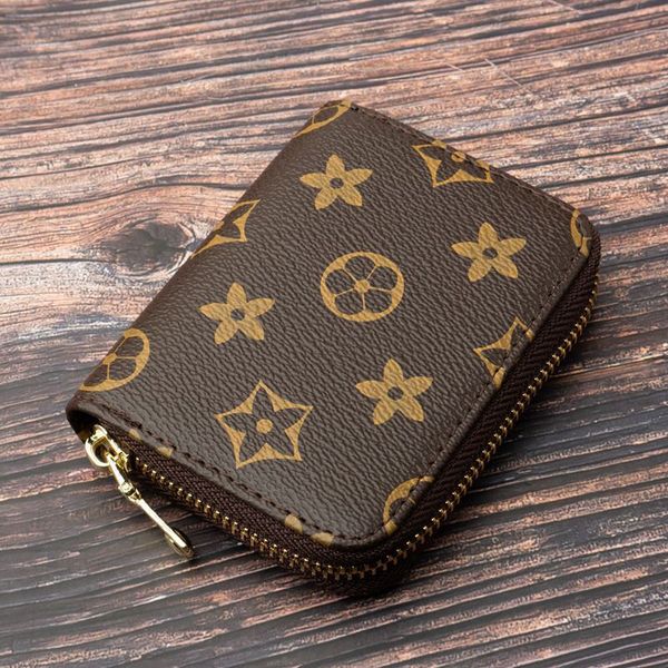 

5aaa original designers wallets purses fashion short zippy wallet monograms classic zipper pocket pallas bag zip coin purse with box, Red;black