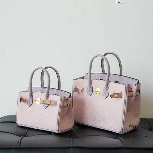 

designer bags birkin handbags herme first layer cow leather mini 2023 new womens single shoulder portable messenger color match have logo fr
