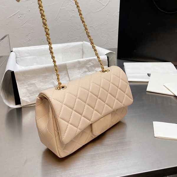 

20cm ccity classic mini flap square cross body bags grained calfskin caviar leather shoulder matelasse chain quilted luxury designer womens