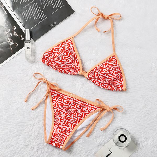 

bikini designer swimsuit bathing suits bikini designer swimwear polyester letter fashion printing triangle ladies bikini 2 piece set women&#, White;black
