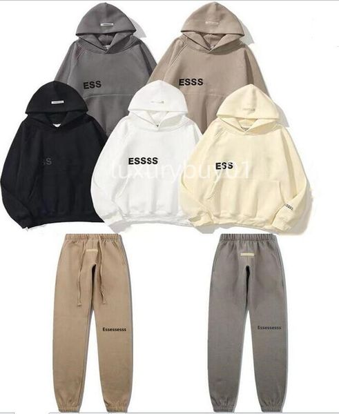 

winter ess designer mens hoodies fears loose of pullover god hoody sweatshirts long sleeve hooded jumper womens clothing, Black