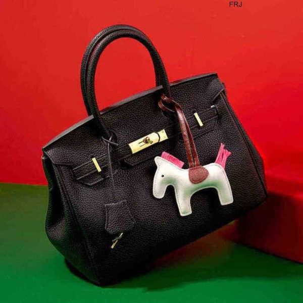 

designer birkin bags herme lychee pattern bag womens 2023 new wedding high sense bright red versatile portable have logo frj