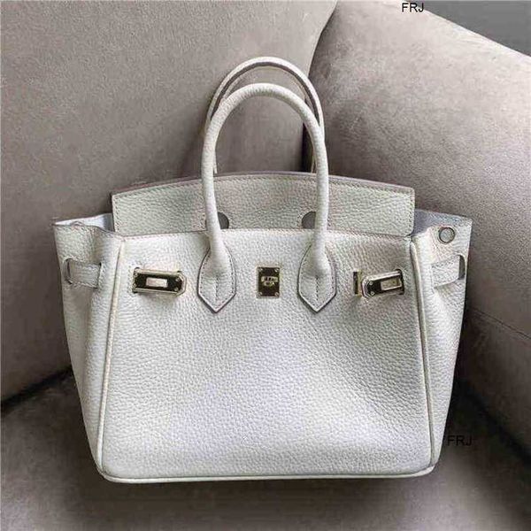 

designer birkin bags herme the first layer of cow leather and litchi grain 2023 new messenger womens large bag have logo frj
