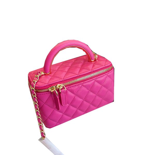 

cc bags luxury brand cosmetic bags & cases womens classic vanity bags with mirror co handle tote ghw crossbody shoulder cosmetic case 19