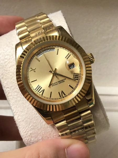 

luxury mens watch datejust date day 41mm stainless steel watches men 2813 mechanical automatic president desinger mens watches, Slivery;brown