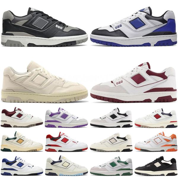 

luxury 550 casual shoes white black cream navy blue unc shadow grey natural green sea salt burgundy varsity gold sneaker men women sneakers