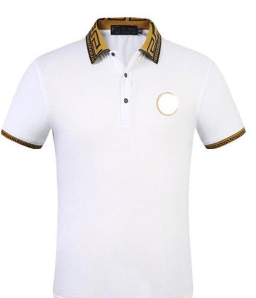 

burbs french brand man polo shirt summer business leisure cotton loose half sleeve v embroidered lapel paul men's short sleeve t, White;black