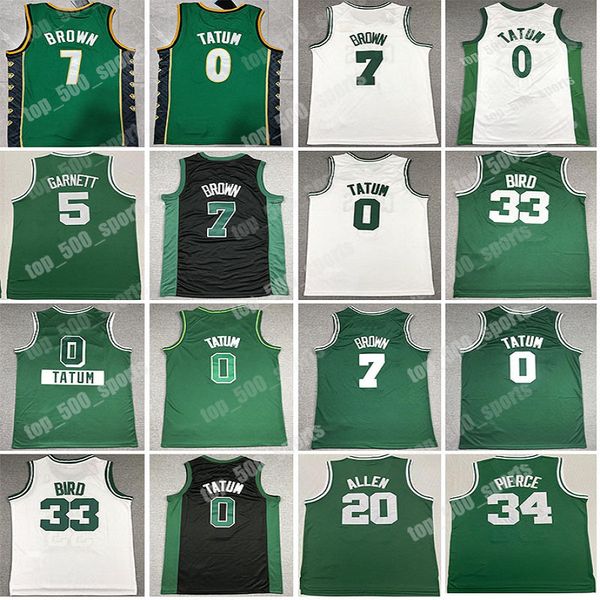 

basketball 0 jayson tatum jersey 7 jaylen brown city retro 5 kevin garnett 34 paul pierce 20 allen shirt, Black;red