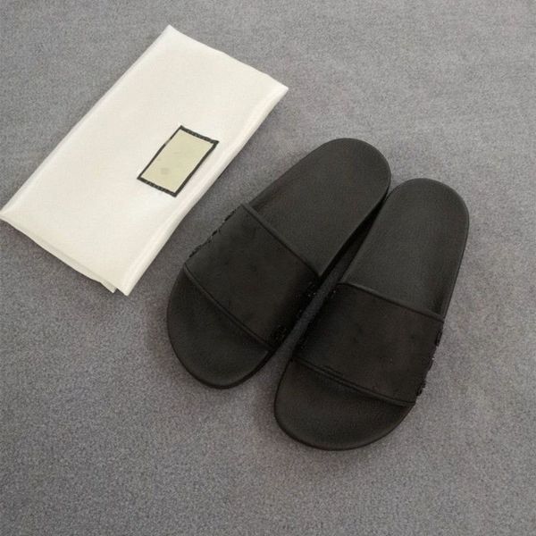 

designers slippers sandals floral brocade women men slipper flat bottoms flip flops womens fashion striped beach slippers, Black