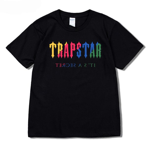 

men's t-shirts trapstar colorful letter print 2023 summer new designer men's cotton short sleeve t-shirt round neck t-shirt fashio, White;black