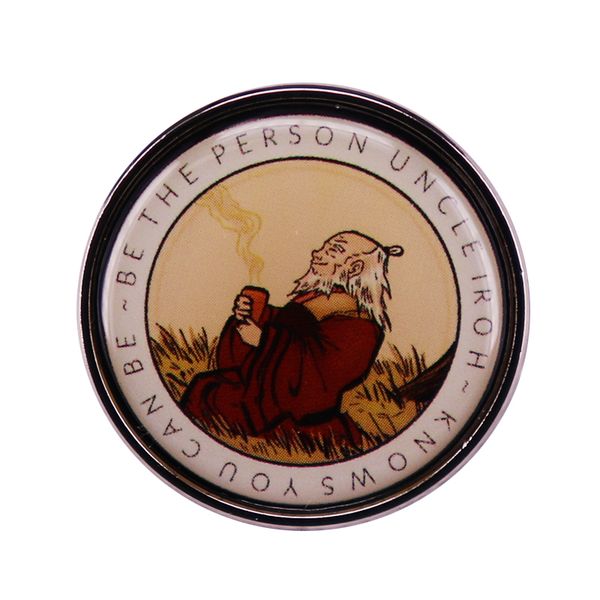 

be the person uncle iroh knows you can be lapel pin avatar the last airbender brooch motivation quotes badge gift souvenir, Blue