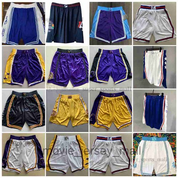 

printed basketball pocket shorts man julius allen erving iverson artest dennis worthy rodman vanvleet short black white yellow purple xs-xxl