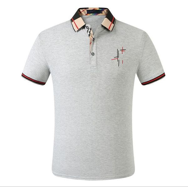 

fashion polos t-shirt men casual t shirt v embroidered checkered cotton polo shirt high street collar bulberry polos shirts, White;black