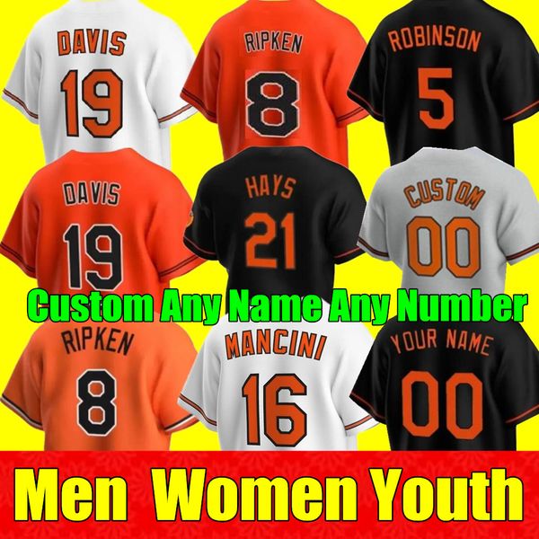 

2023 s-4xl custom adley rutschman jersey ryan mountcastle cedric mullins anthony santander gunnar henderson cal ripken orioles jorge lopez a, Blue;black