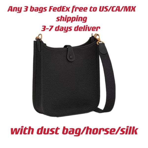 

women mini evelyne cross body bag 17cm handbag purses satchels genuine leather fashion bags shoulder messenger with dust bag and horse silk