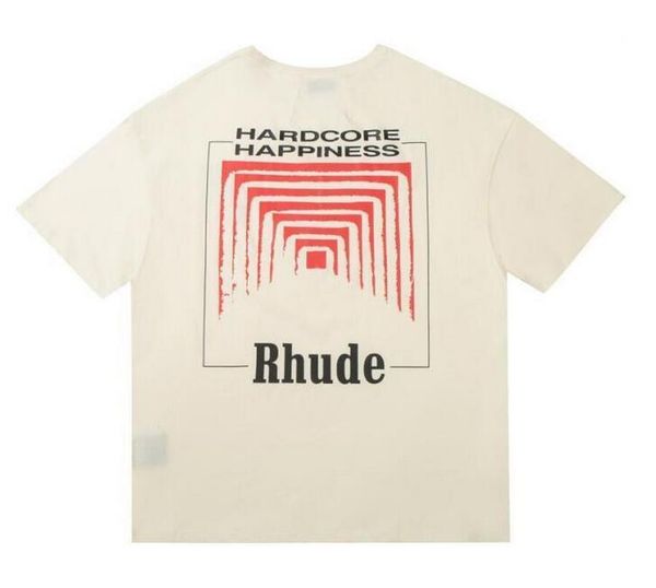 

summer mens t-shirts womens rhude designers for men letter polos embroidery tshirts clothing short sleeved tshirt large tees a106, White;black