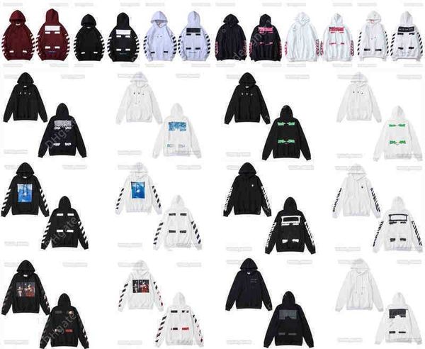 

digner luxury off classic hoodie head print hip hop autumn winter coupl of black white men and women casual hooded yh6f