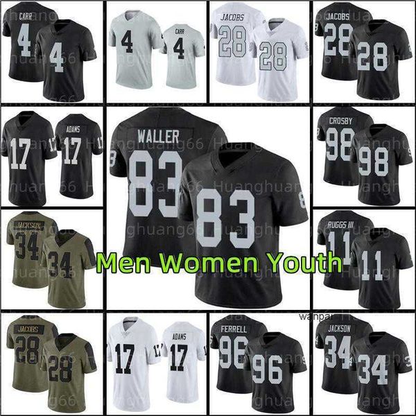 

2023 17 davante adams football jersey chandler jones josh jacobs darren waller derek carr maxx crosby henry ruggs iii hunter renf'&#039, Black;red