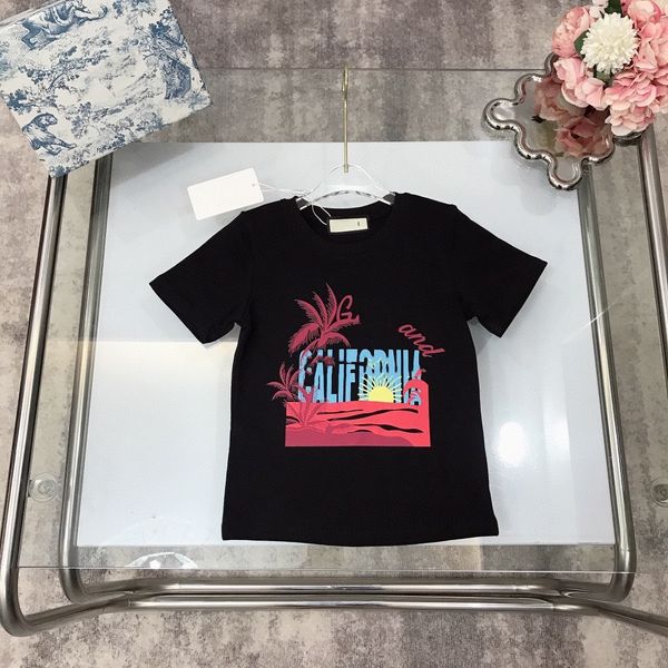 

kids designer t shirt baby clothes kid t shirt clothe girl boy tshirt classic luxury brand summer short sleeve with letter beach palm tree, Blue
