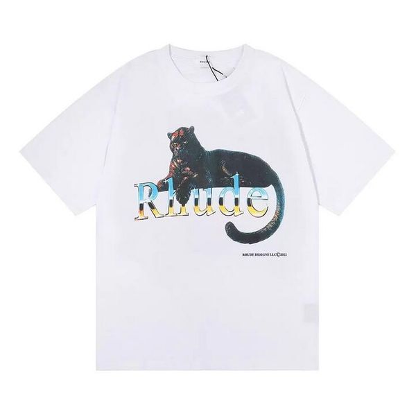 

summer mens t-shirts womens rhude designers for men letter polos embroidery tshirts clothing short sleeved tshirt large tees f2ic, White;black