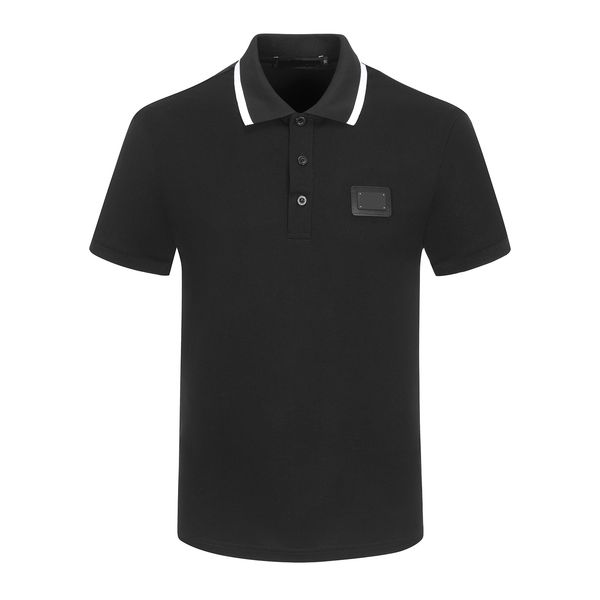 

men's t-shirts polos summer fashion designer summer short-sleeved shirt european and american lapel t-shirt high-quality casual wear la, White;black