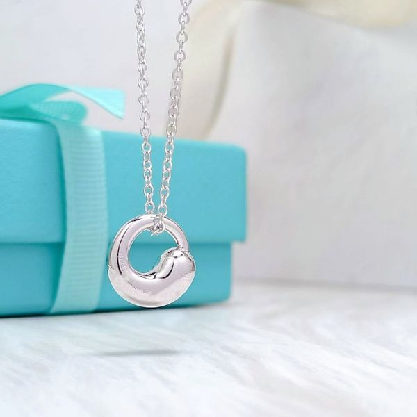 

new fashion s925 silver necklace luxury classic women pendant girls holiday jewelry gift factory