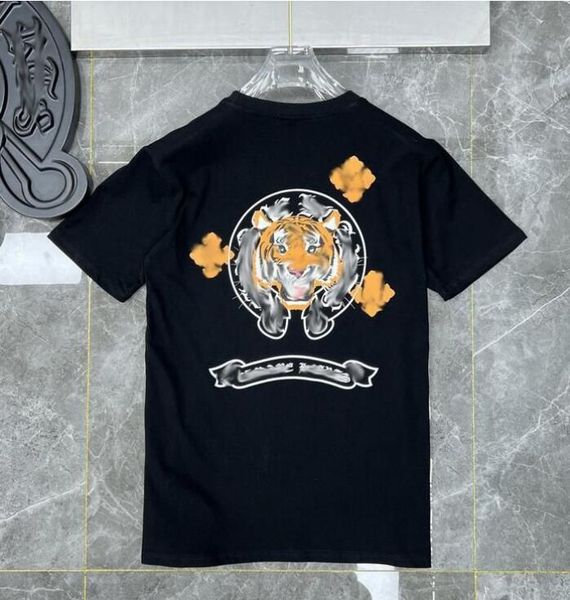 

hoodies sweatshirts classics mens t shirts heart brand crew neck chromes short sleeves tees ch tshirts sweater casual horseshoe sanskrit, Black