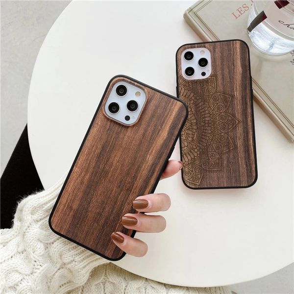 

carved wood silicone tpu cases cover for iphone 11 12 13pro 13 14 pro max mini 6 6s 8 7 plus xsmax xr x se phone case fundas