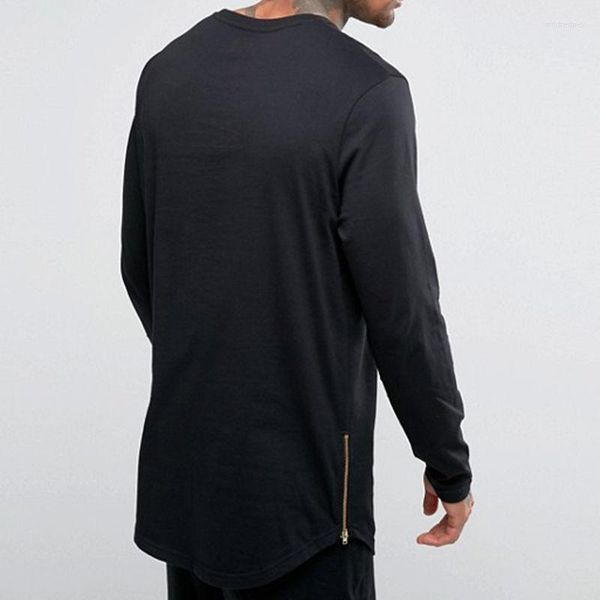 

men's t shirts s-5xl 2023 clothing hair stylist original fashion street side zipper circular arc lower swing t-shirt plus size costumes, White;black