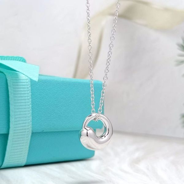 

new fashion s925 silver necklace luxury classic ladies pendant girls holiday jewelry gift factory wholesale