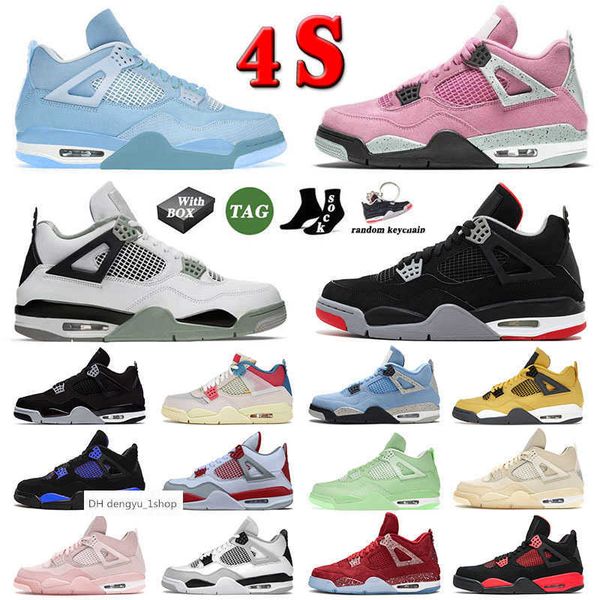 

2022 new jumpman 4 4s iv designer j4 basketball shoes for men women j4 military black cat psgs sb bred retro sail pink blue th air shoe jord