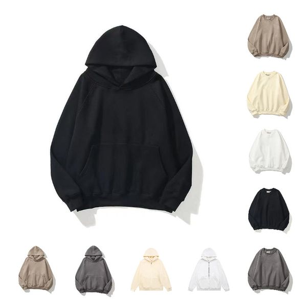 

designer hoodies sweatshirts solid color street sweater high street loose fashion men track sweat suit coats casual hoodies, Black