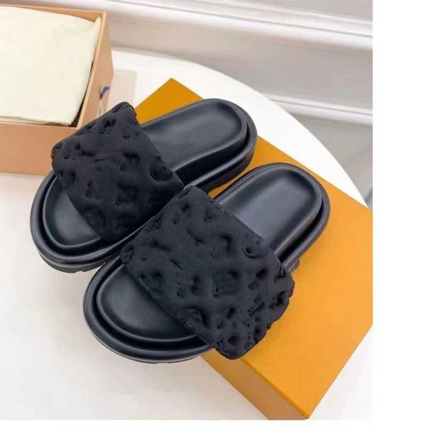 

slipper slides designer sandals for women heels cotton fabric straw casual slippers, Black