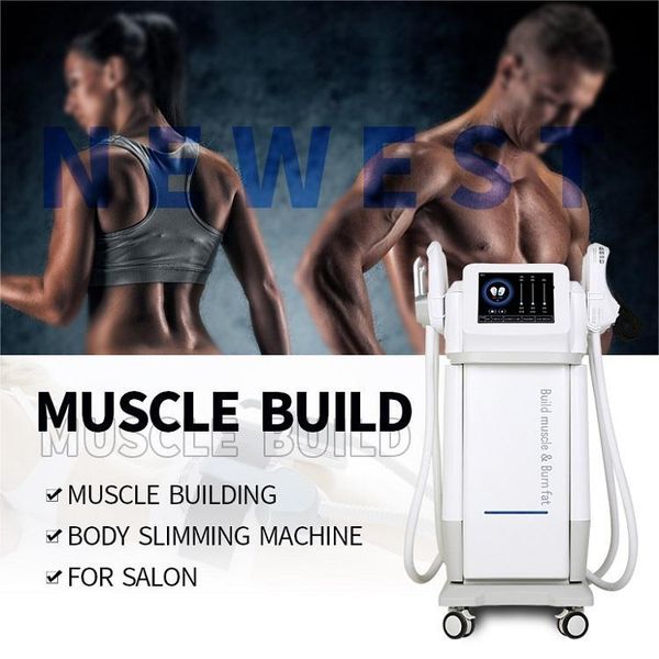 

ems muscle sculpt body shaping electromagnetic slimming machine muscle stimulator muscle trainer emslim neo hi-emt with rf 4 handles fat bur