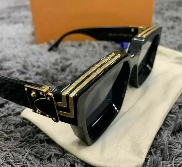 

luxury millionaire sunglasses full frame vintage designer sunglasses for men women shiny gold sell gold plated 96006, White;black
