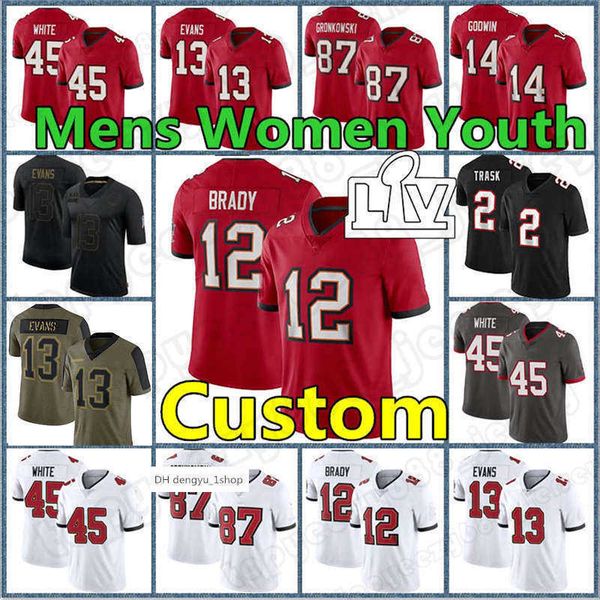 

2023 12 tom brady custom 13 mike evans 87 rob gronkowski football chris godwin leonard fourn ronald jones ii antoine win''nfl&#039, Black;red