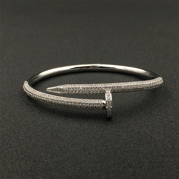 

full diamond bracelets women men 18k gold plated bangle bracelet jewelry for lover gift no box188i, Black