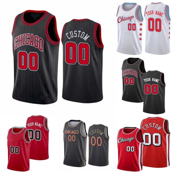 

chicago''bulls''custom mens womens youth goran 7 dragic andre 3 drummond alex 6 caruso patrick 44 williams ayo 12 dosunm, Black;red