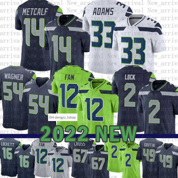

tyler lockett dk metcalf football jersey bobby wagner jamal adams fan drew lock will dissly jordyn brooks quandre diggs chris carson cody, Black;red