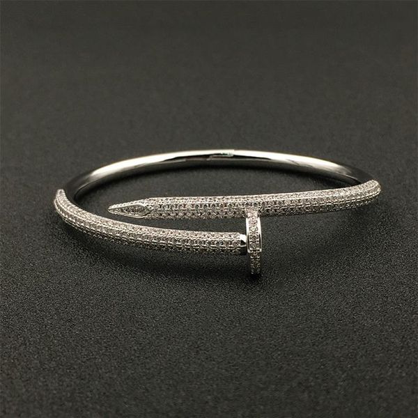 

full diamond bracelets women men 18k gold plated bangle bracelet jewelry for lover gift no box215l, Black