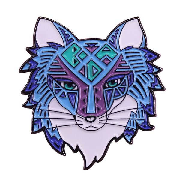 

domineering tiger and industrious little bee cartoon brooch originality metal enamel lapel badge children fashion jewelry gifts, Blue