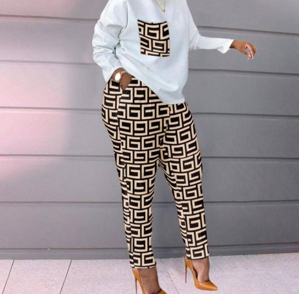 

fashion tracksuits 2 piece set autumn winter lattice pullover jacket and long pants sports suit female sweatshirt sportswear suit for woman, Gray