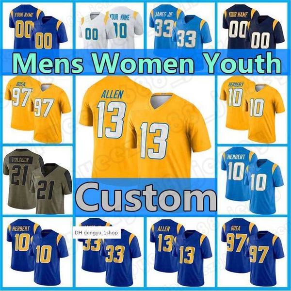 

2023 13 keenan allen 10 justin herbert 21 ladainian tomlinson football joey bosa austin ekeler asante samuel jr ''nfl''j, Black;red