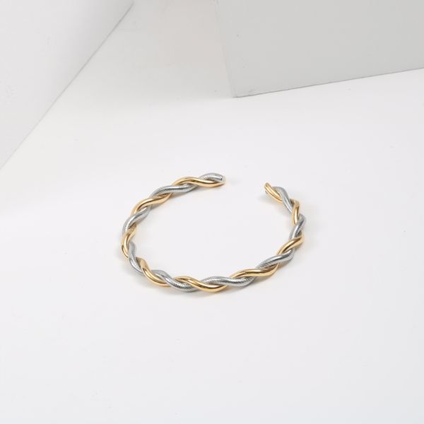 

bangle twisted cable wire bracelet antique bangles fashion designer brand vintage christmas gifts womens cuff bracelet, White